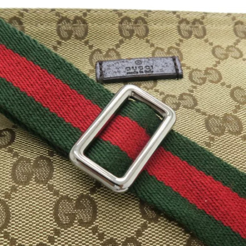 Gucci shoulder bag signature GG canvas web stripe Brown - Picture 4 of 9